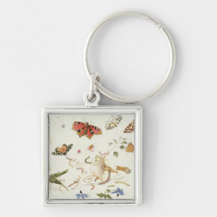 Llavero Estudio de insectos y de flores