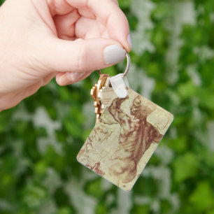 Llavero Estudio de Michelangelo de una Sibila Líbica