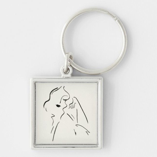 Llavero Estudio simple - Esbozo de una dama (Frente)