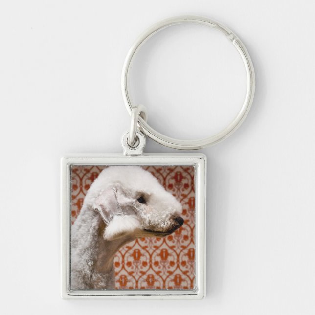 Llavero Estudio tirado de Bedlington Terrier (Frente)