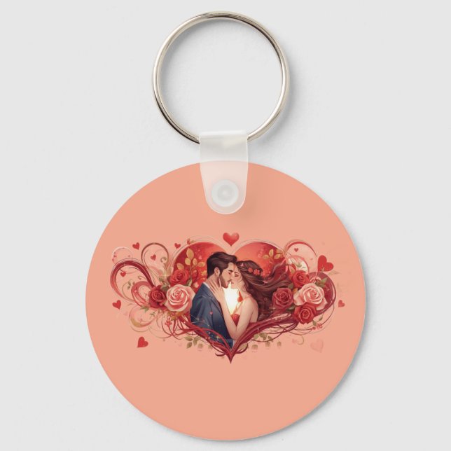 Llavero Eternal Love Rose Keychain (Anverso)