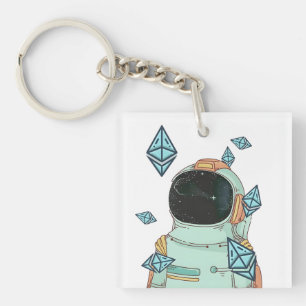 Llavero Ethereum To The Moon ETH Space Man Merch - Código 