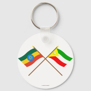 Llavero Etiopía y banderas cruzadas somalíes
