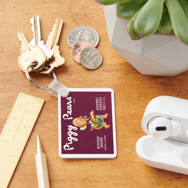 Llavero Etiqueta de cromatografía de fruta de época con pe (Escritorio )