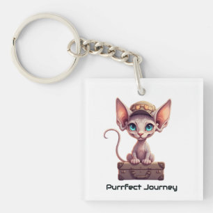 Llavero Etiqueta de equipaje de gato adorable regalo para 