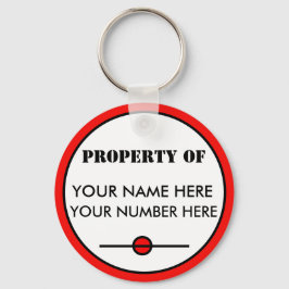 Llavero ETIQUETA DE ID De Keychain Con Su Nombre, Su Númer