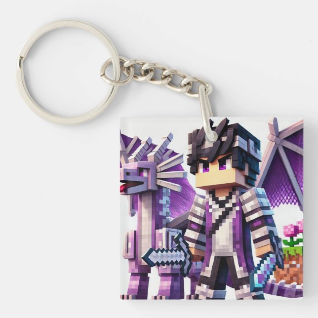 Llavero Etiqueta de identificación del niño estilo bloqueo (Frente)