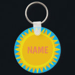 Llavero Etiqueta de nombre de sol de sol de sol amarillo d<br><div class="desc">Decoren su ropa con esta cadena de arte genial. ¡Hace un gran regalo! Puede personalizar y agregar texto también. Revisa mi tienda por muchos más colores y patrones! Hazme saber si también te gustaría algo personalizado.</div>