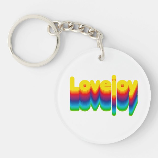 Llavero Etiqueta de nombre Lovejoy para capas de arcoiris (Frente)