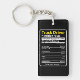 Llavero Etiqueta de nutrición para camioneros