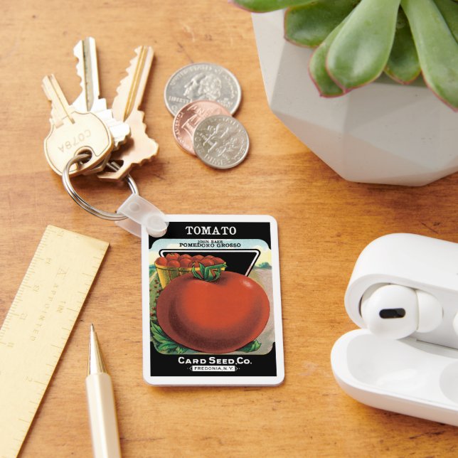 Llavero Etiqueta de paquete de semillas de cosecha de vint (Escritorio )