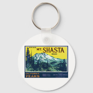 Llavero Etiqueta de peras Vintage Mt Shasta California