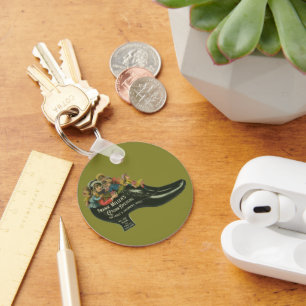 Llavero Etiqueta de producto antiguo, betún para zapatos d