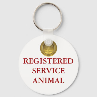 Llavero Etiqueta de servicio animal registrada