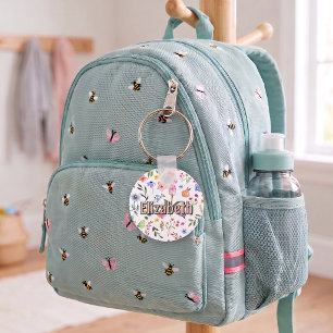 Llavero Etiqueta personalizada para mochila de niña con ma