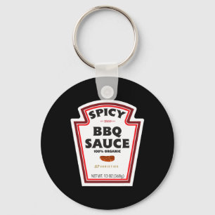 Llavero Etiqueta picante de botella de salsa de barbacoa G