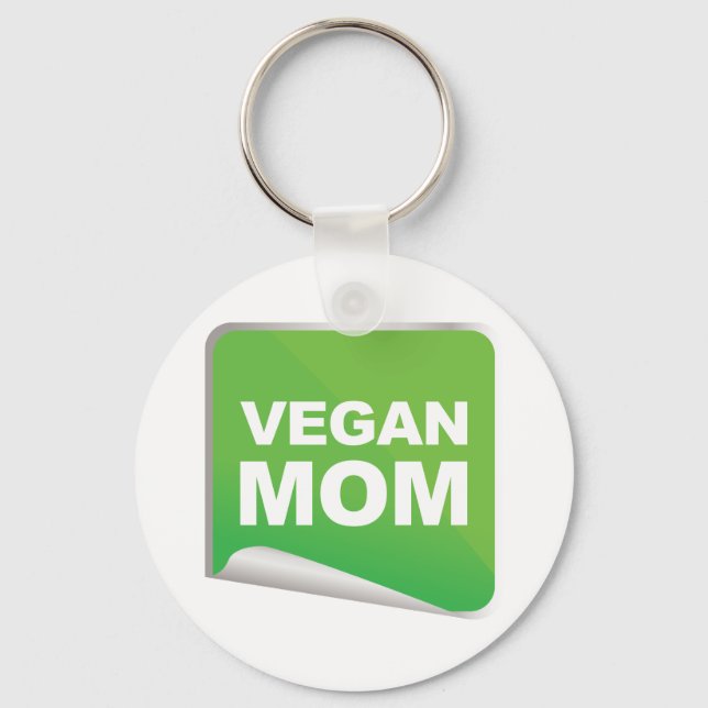 Llavero Etiqueta Vegan Mom (Anverso)