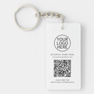 Llavero Etiquetado promocional del código QR del logotipo