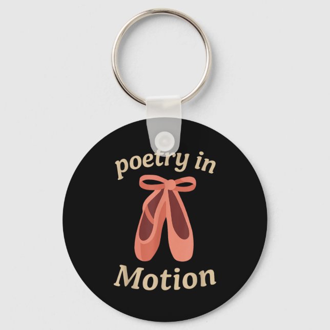 Llavero Etry In Motion Ballet Dancer Quote Gift  (Anverso)