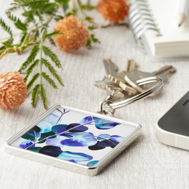 Llavero Eucalyptus Gum Leaves acuáticas (Lado)