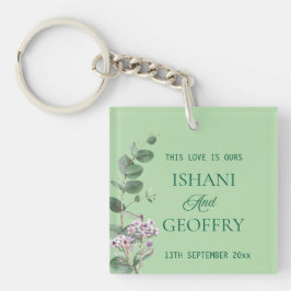 Llavero Eucalyptus Leaves Greenery Wedding 