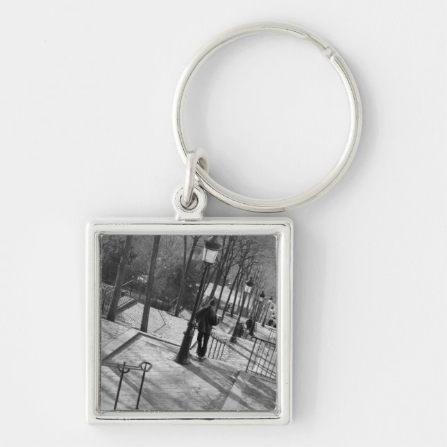 Llavero Europa, Francia, París y Montmartre: Por la mañana (Frente)