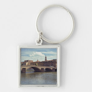 Llavero Europa, Italia, Florencia. El río Arno fluye