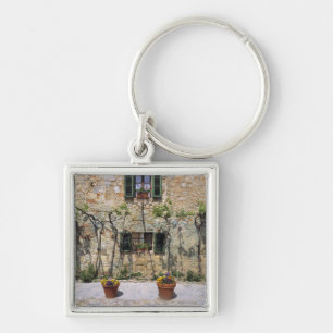 Llavero Europa, Italia, Monteriggioni. Una casa de piedra
