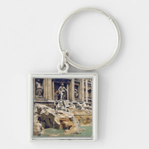 Llavero Europa, Italia, Roma. Monedas esparcidas en el fon