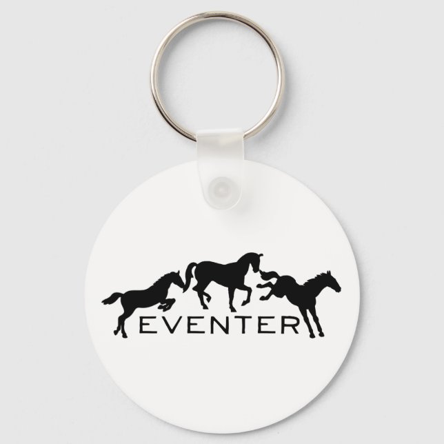 Llavero Eventer con tres caballos saltando (Anverso)