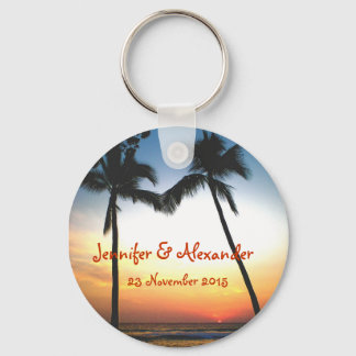 Llavero Evento especial del atardecer tropical brillante