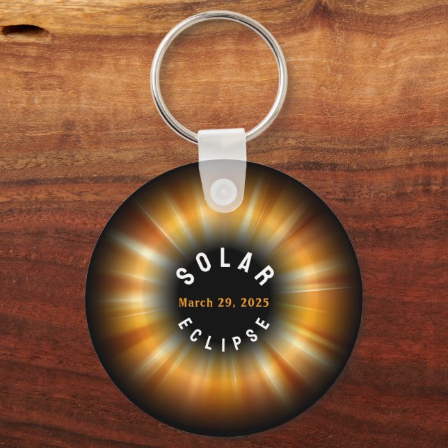 Llavero Evento estadounidense Eclipse solar 3/29/2025 NOMB (Anverso)