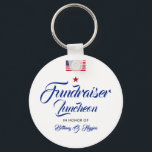 Llavero Evento temático patriótico | Keychain de Bandera A<br><div class="desc">Clásicas pero mínimas cadenas o patios hechos a la medida de un evento o fiesta patriótico al estilo norteamericano. Un gran tema para una campaña política, o cualquier otro evento patriótico. Todos los elementos del diseño son desbloqueados y ajustables. Simplemente utilice la función de personalización para realizar los cambios que...</div>