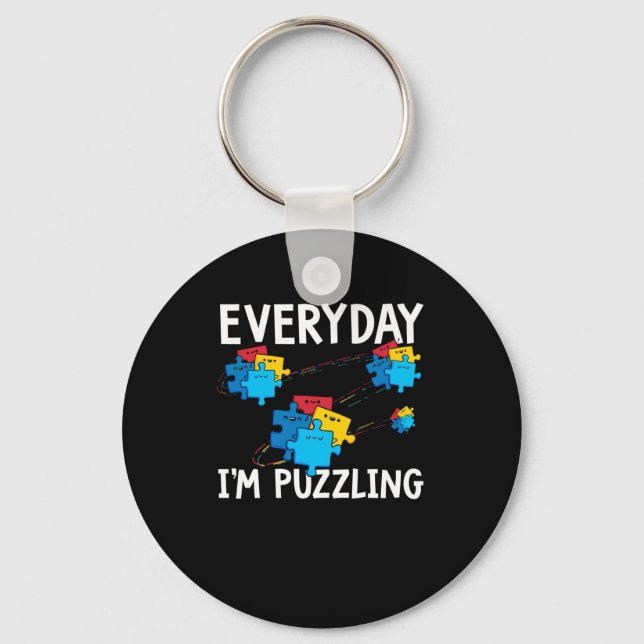 Llavero Everyday I'm Puzzling. Autism Awareness Month (Anverso)