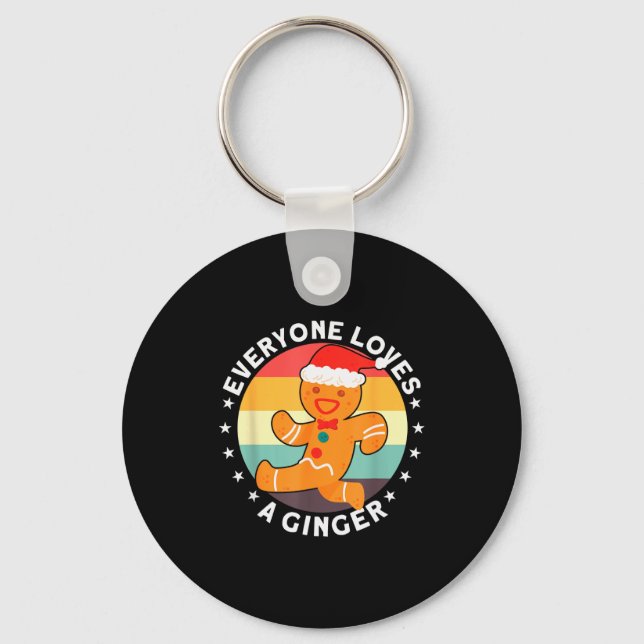 Llavero Everyone Loves A Ginger Tee Redhead Gingerbread Ch (Anverso)