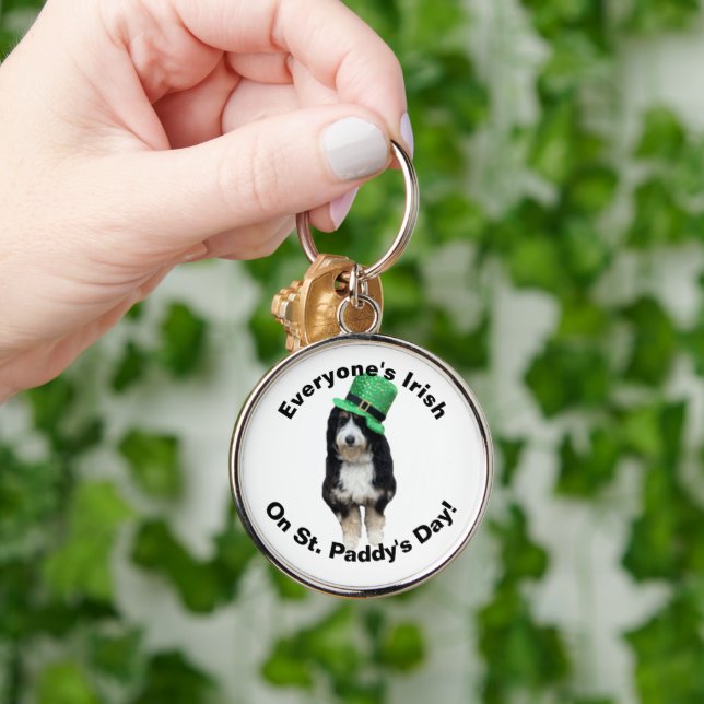 Llavero Everyone's Irish on St Paddy's Day cute dog photo (Mano)