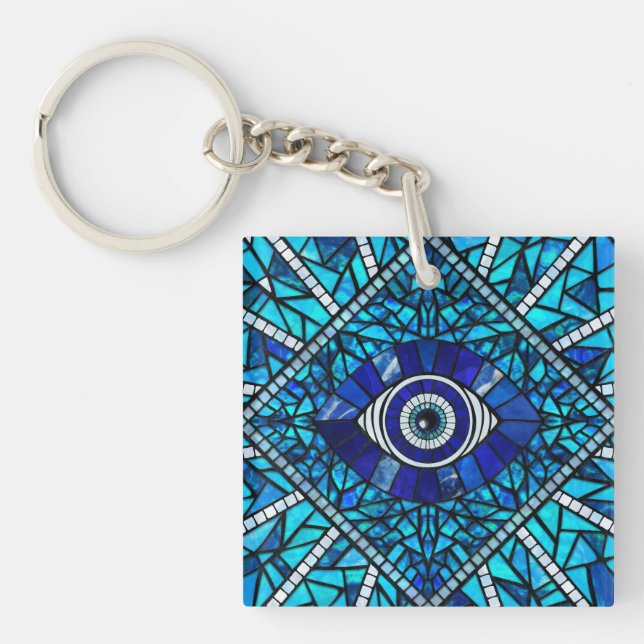 Llavero Evil Eye Amulet Mosaic Art (Frente)