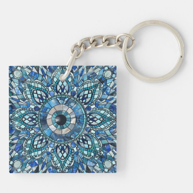Llavero Evil Eye Amulet Mosaic Art (Atrás)