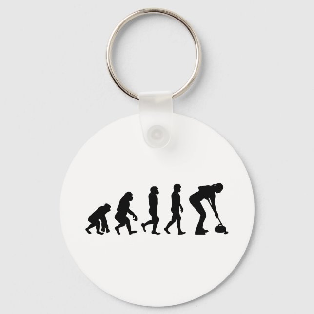 Llavero Evolución del curling de piedra del hielo del invi (Anverso)