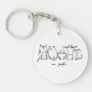 Llavero Ew, People Funny Meowy Cat Aovers