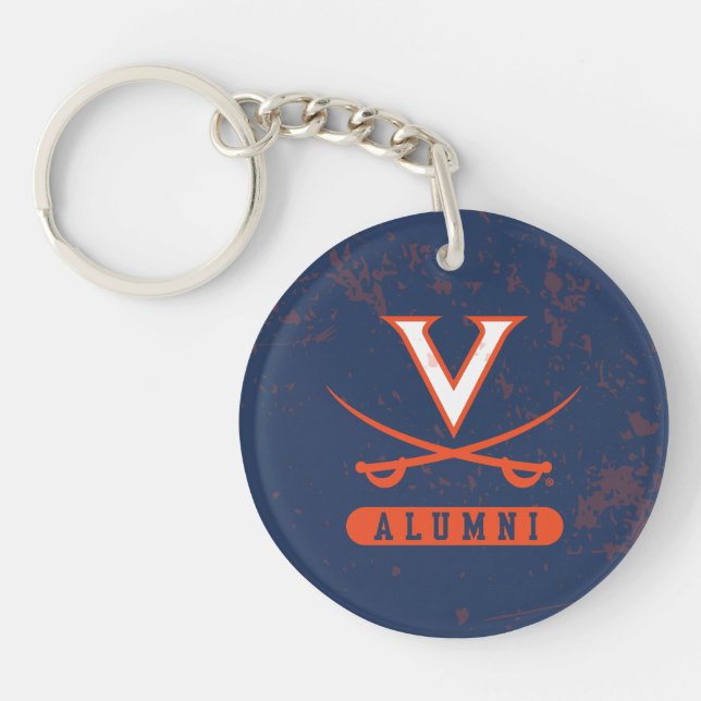 Llavero Exalumnos de Virginia Cavaliers angustiados (Frente)
