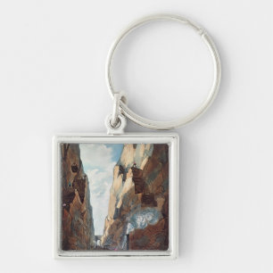 Llavero Excavación del soporte verde oliva, millas de