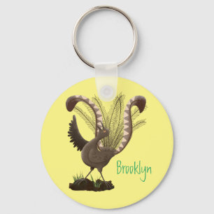 Llavero Excelente ilustracion de personalizado de lyrebird