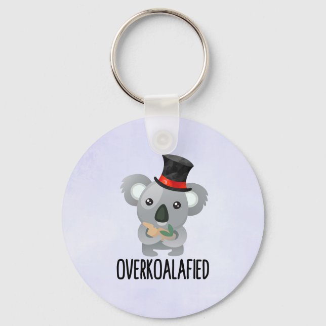 Llavero Excesivamente poun lindo Koala en el sombrero supe (Anverso)