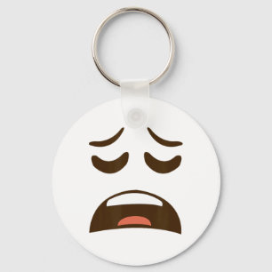 Llavero Exhausto Cara Cansada Emoticon Vestido Fácil Hallo