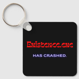 Llavero Existence.exe | Existential Glitch Metal Keychain