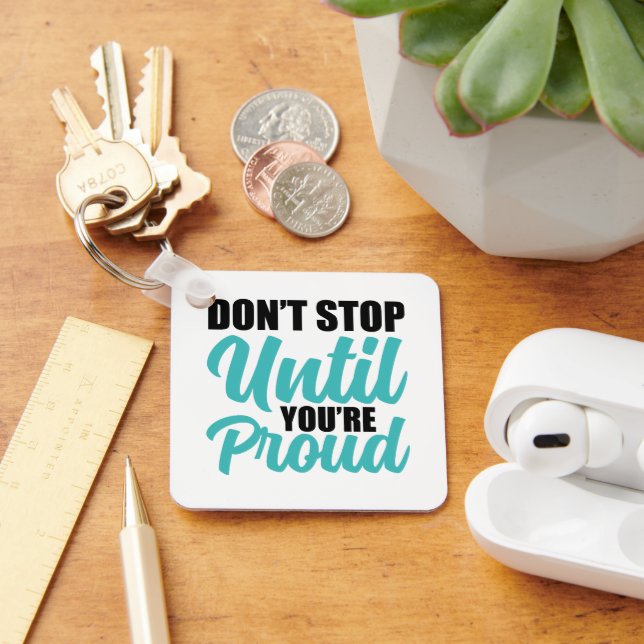 Llavero Éxito inspirador y tipografía inestable (Escritorio )