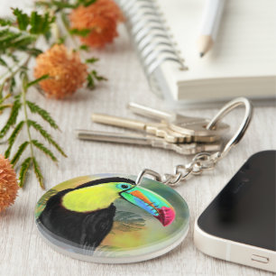 Llavero Exótico Tropical Toco Toucan Bird Keychain