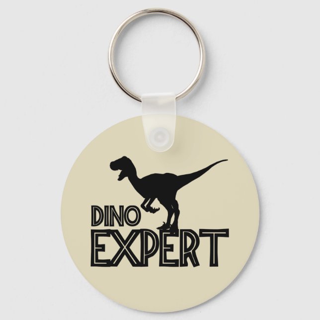 Llavero Experto en Dino - amantes de los dinosaurios (Anverso)