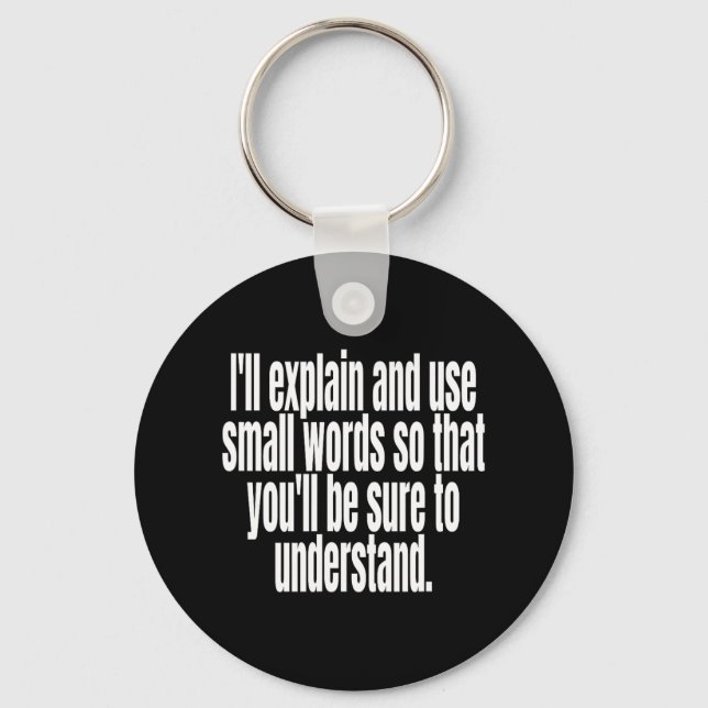 Llavero Explicaré y usaré pequeñas palabras para entenderl (Anverso)
